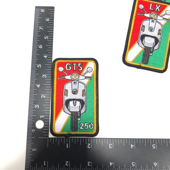 Vespa Scooter Patch Iron On Or Sew On Patches Embroidered Vespa 4Pc Bundle - Picture 2 of 2